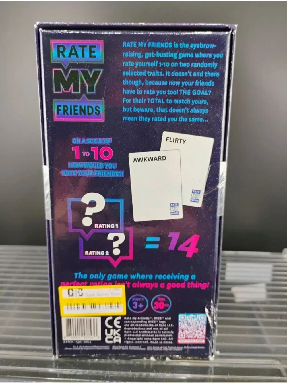 Rate My Friends Holographic Party Game Age 17+